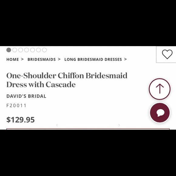 David’s Bridal Bridesmaid Dress - Picture 2 of 6